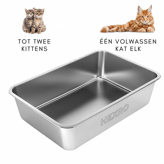 Hexro Stainless Steel Litter Box
